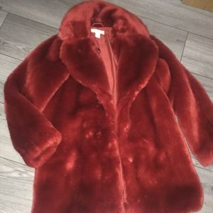 H&M Faux Fur Coat Size 10 L